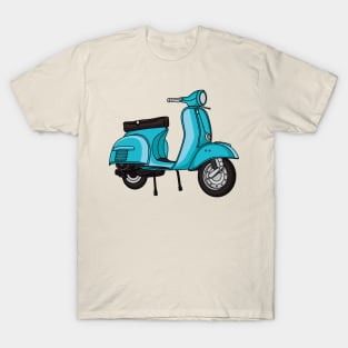 Cute moped motorcycle cartoon illustration T-Shirt